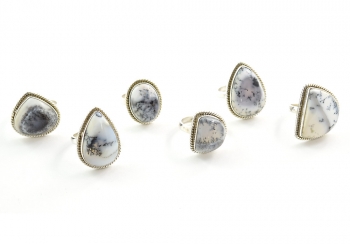 Dendrite agate gemstone ring jewellery